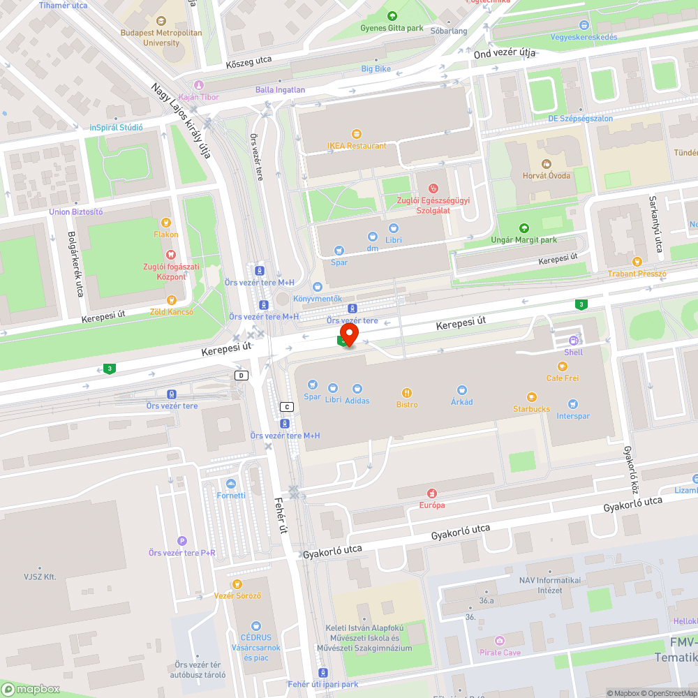 Szaporodó bevásárlókocsik bejelentés helye