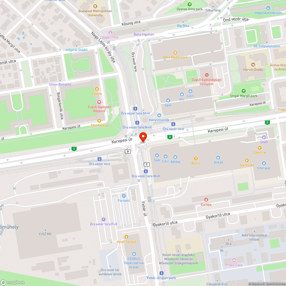 Zebra hiánya bejelentés helye