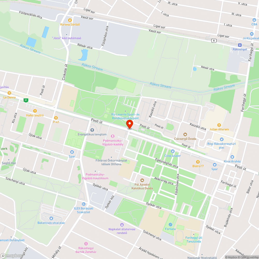 Hatalmas kátyúk bejelentés helye