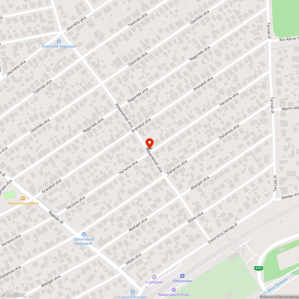 Kopott utcanévtábla bejelentés helye