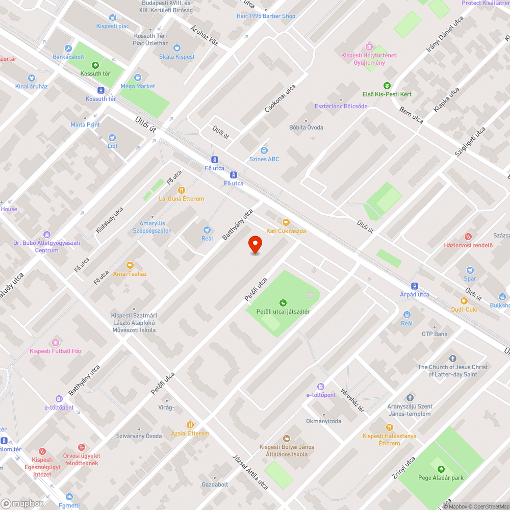 A járda kátyús bejelentés helye