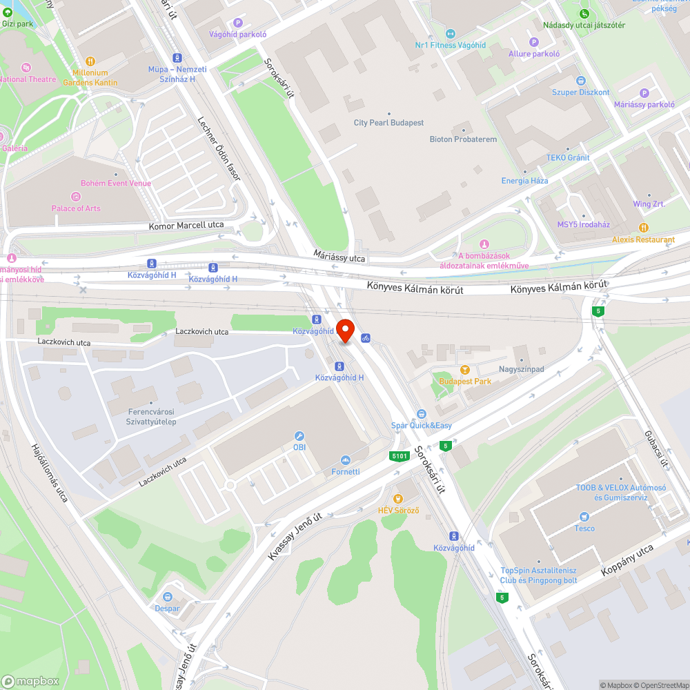 Mélyedés a megállóban bejelentés helye