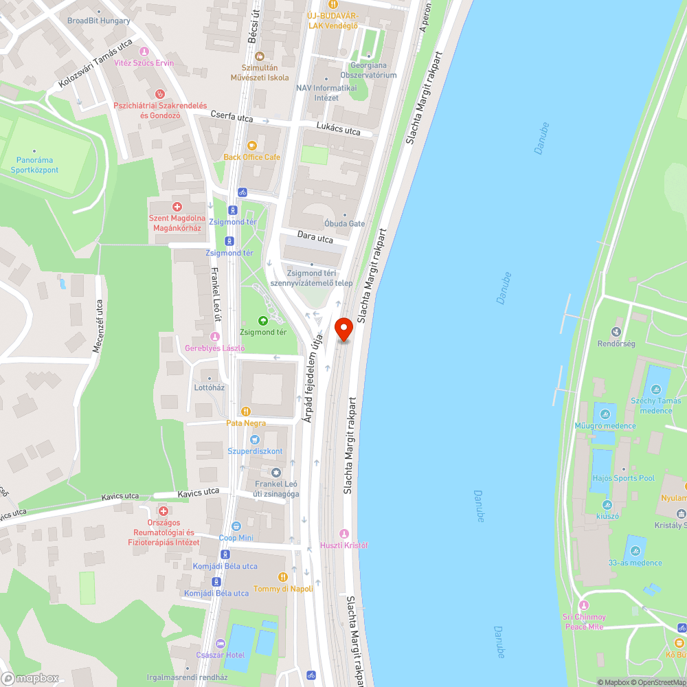 Budai észak-déli kerékpárúton akadály bejelentés helye