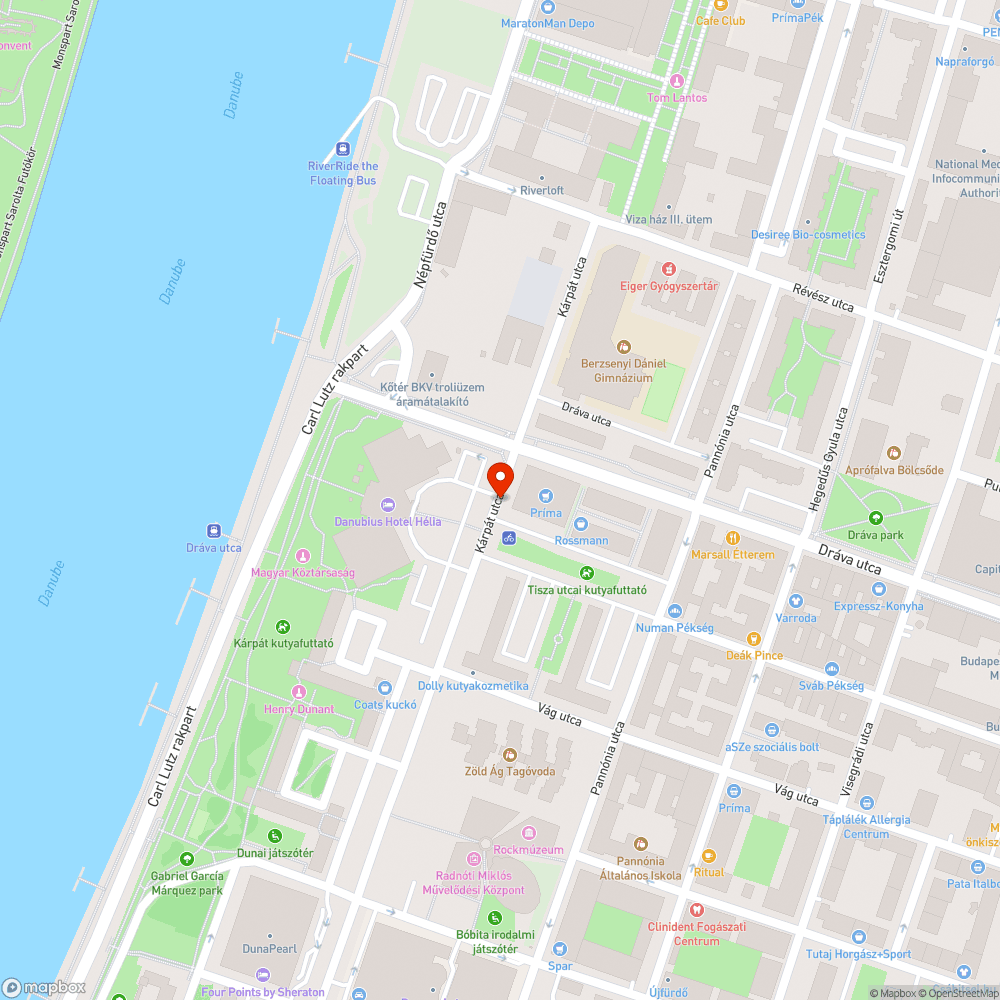 Dráva Kárpát sarok lombkorona bejelentés helye