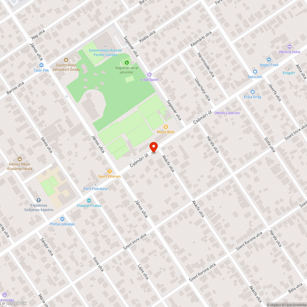 Kiszáradt fa bejelentés helye