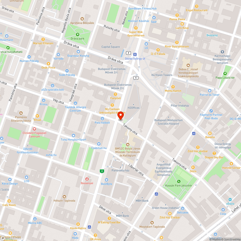 Kiszáradt fa bejelentés helye