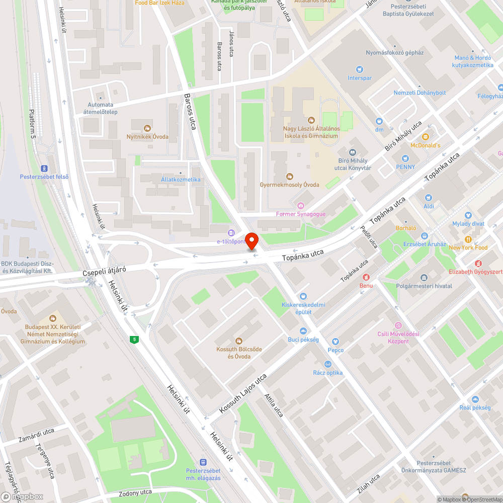 Villanyoszlopról leszaggatott vezeték bejelentés helye