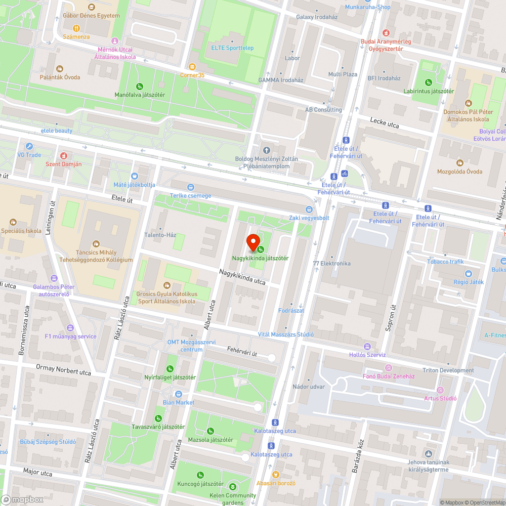 Hiányos pad a játszótéren. bejelentés helye