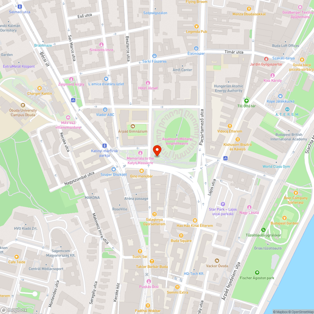 Törött pad bejelentés helye