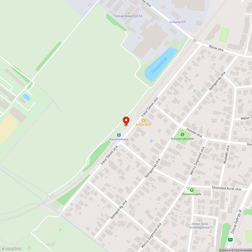 Pannóniatelepi HÉV megálló szemetes bejelentés helye