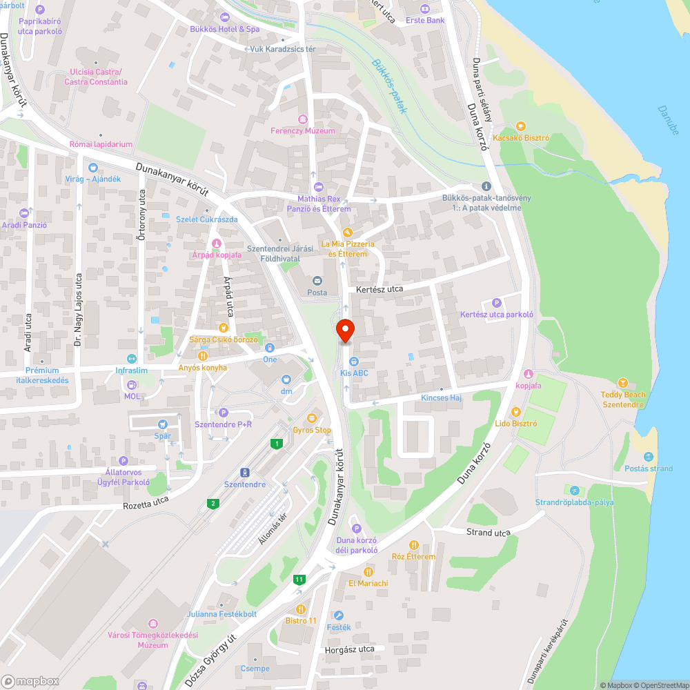 Kiszáradt akácfák a Kossuth Lajos utca Posta felőli végén bejelentés helye