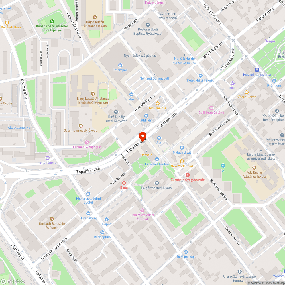 Leszakadt pad bejelentés helye