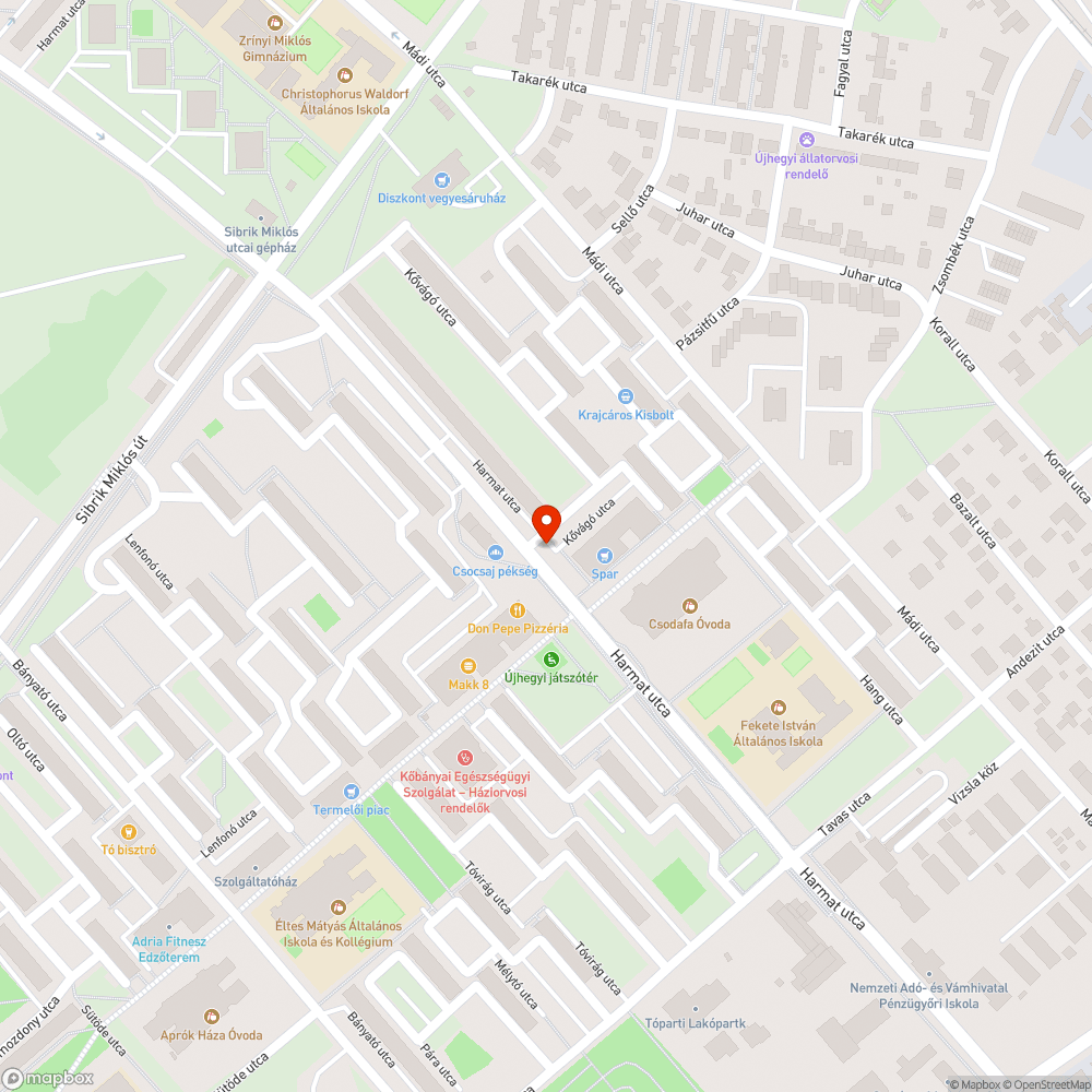 Lejàrat a lakótelep felé, kiépítés bejelentés helye