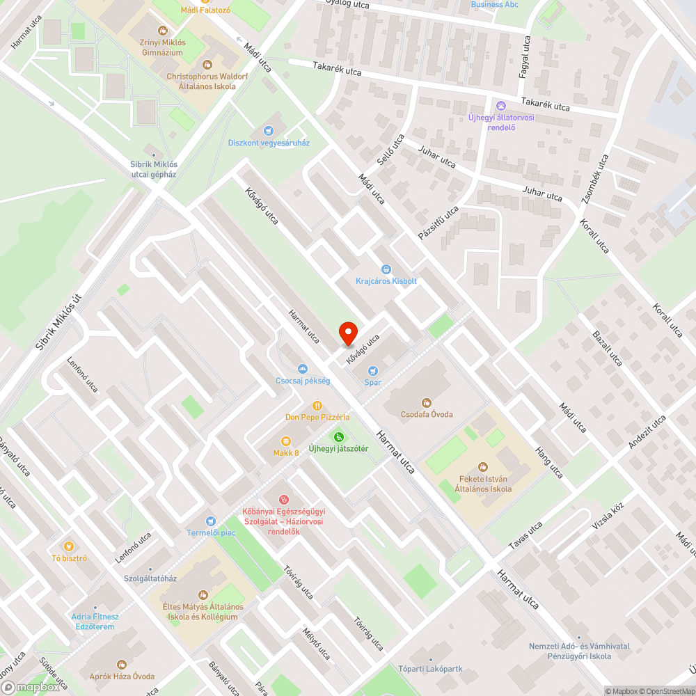 Kàtyus egyenetlen útfelület bejelentés helye