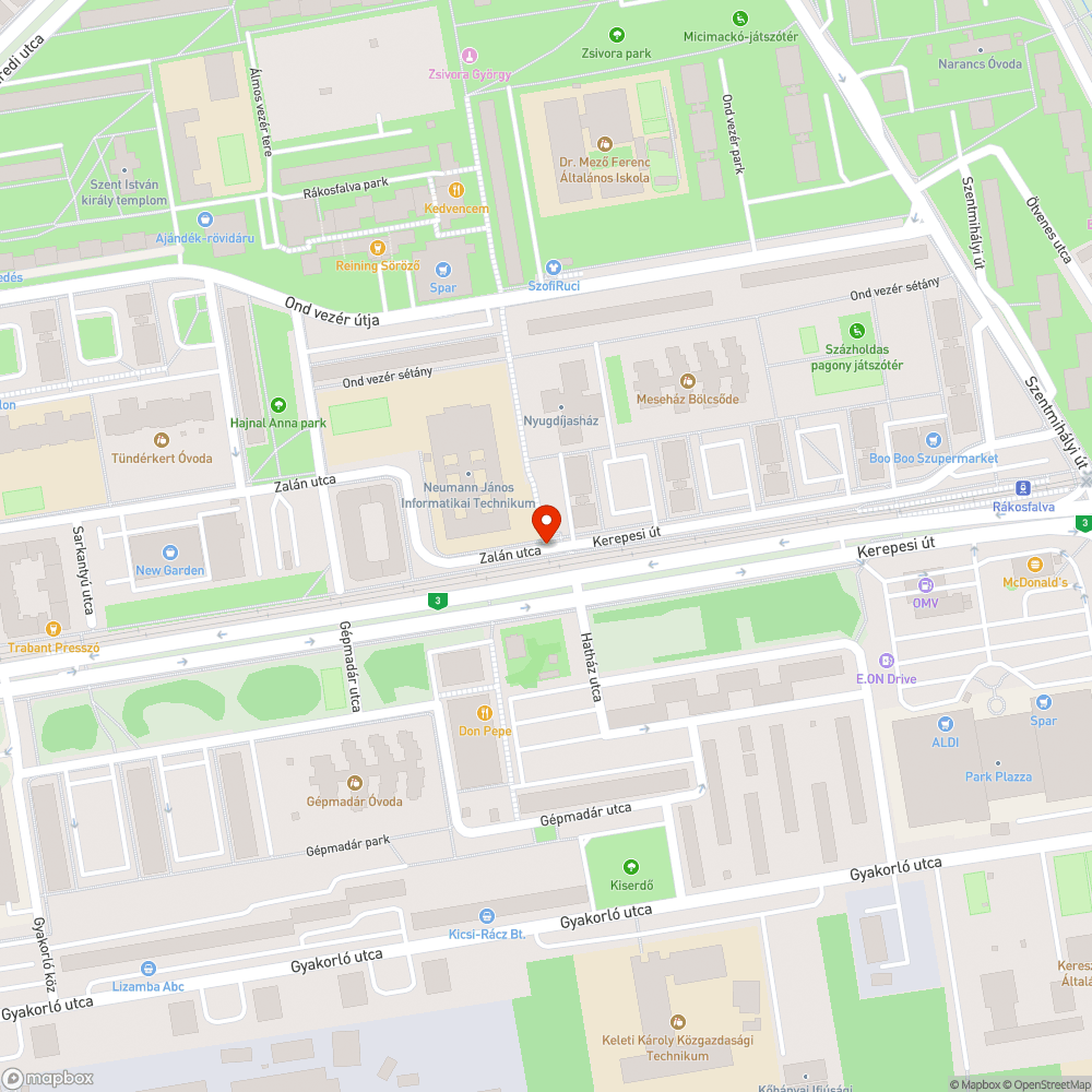 balesetveszélyes közút - kerékpárút kereszteződés a szabálytalanul várakozó gépkocsik miatt bejelentés helye