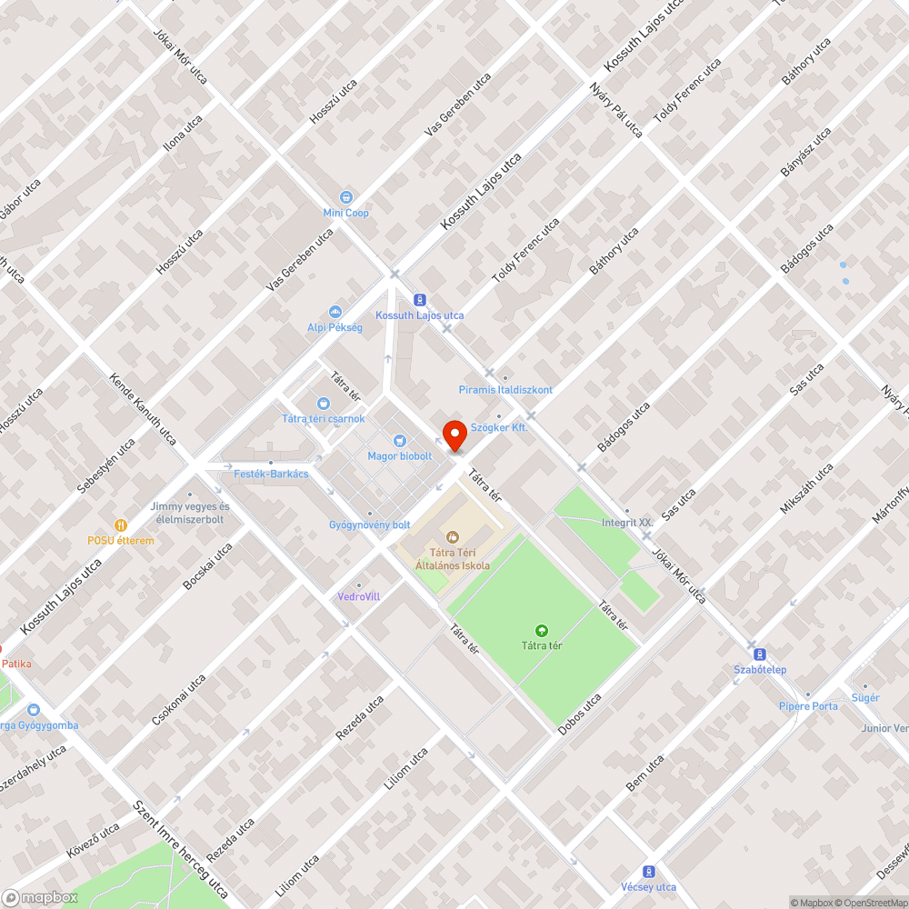 Kátyús útszakasz bejelentés helye