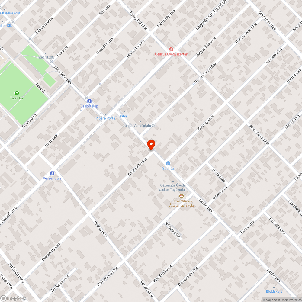 Törött utcanévtábla bejelentés helye