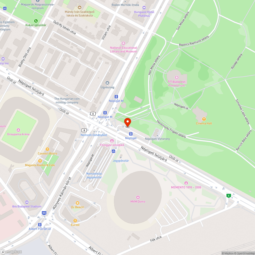 szemet a Népligetnel bejelentés helye