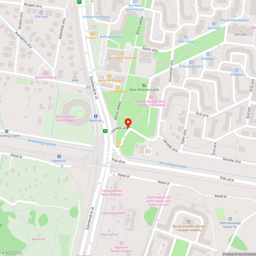 Kátyú - Városfal utca bejelentés helye