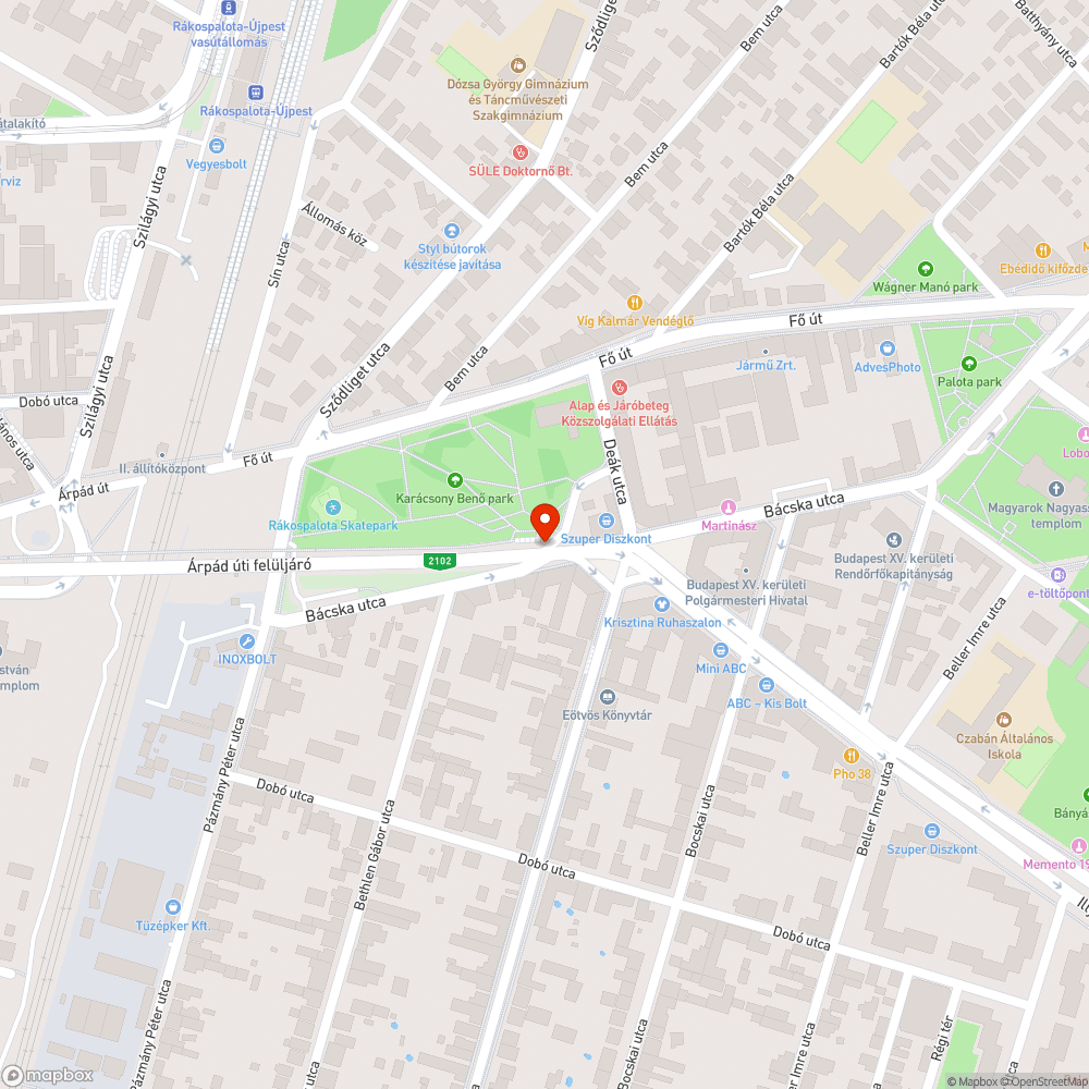 Nem vezet zebra a buszmegállóhoz bejelentés helye