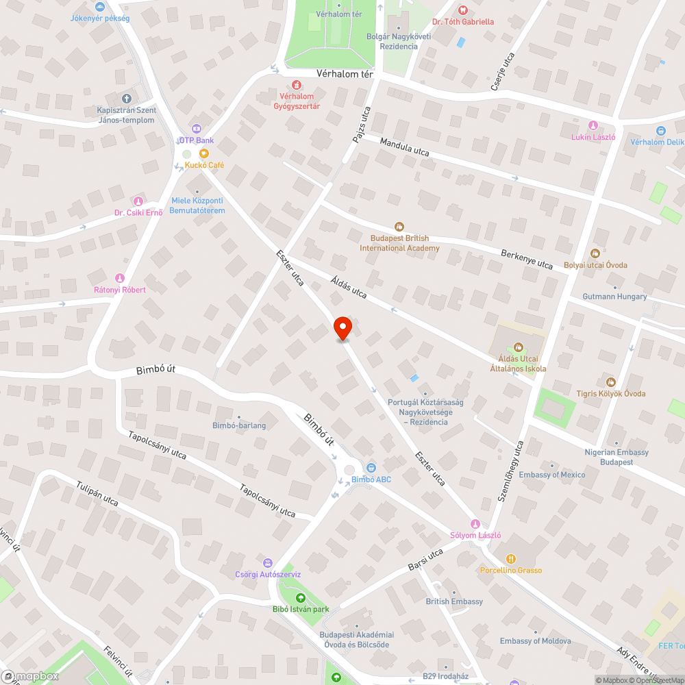 Kátyúk az Eszter utcában bejelentés helye