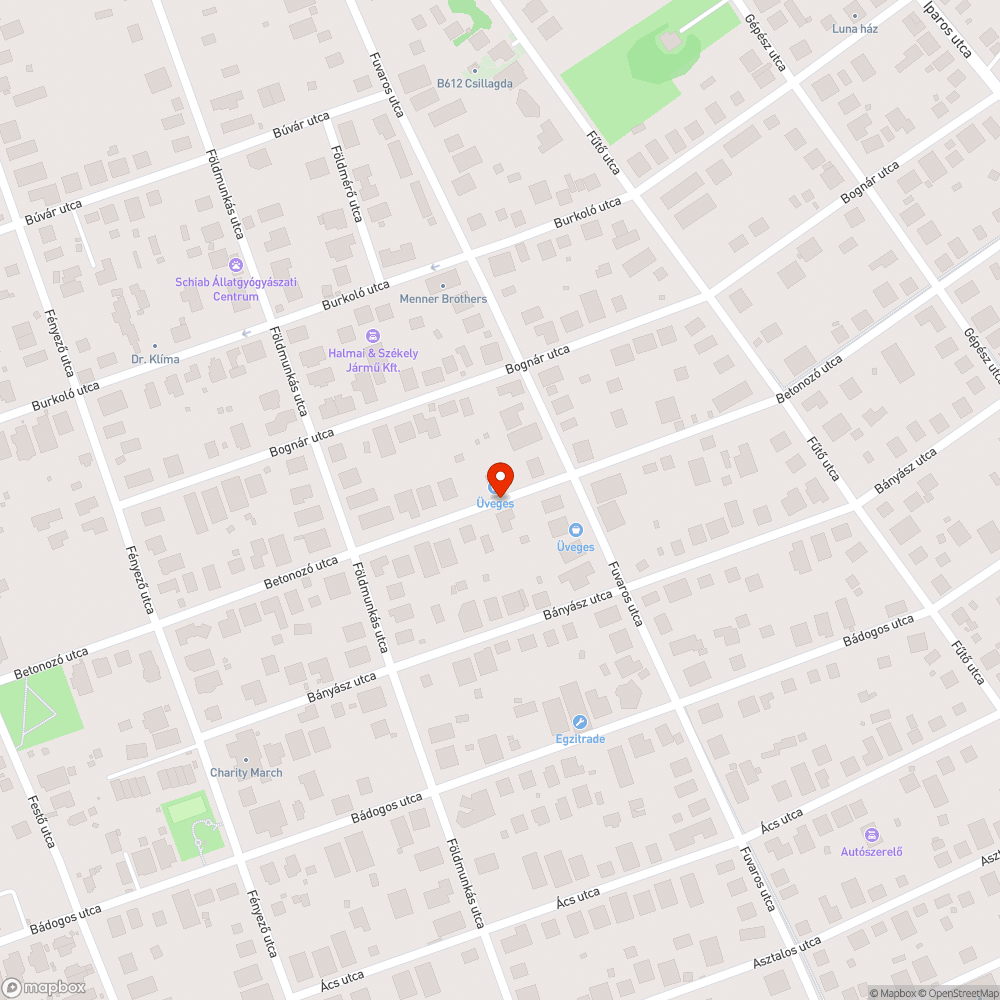 Érd Betonozó utca bejelentés helye