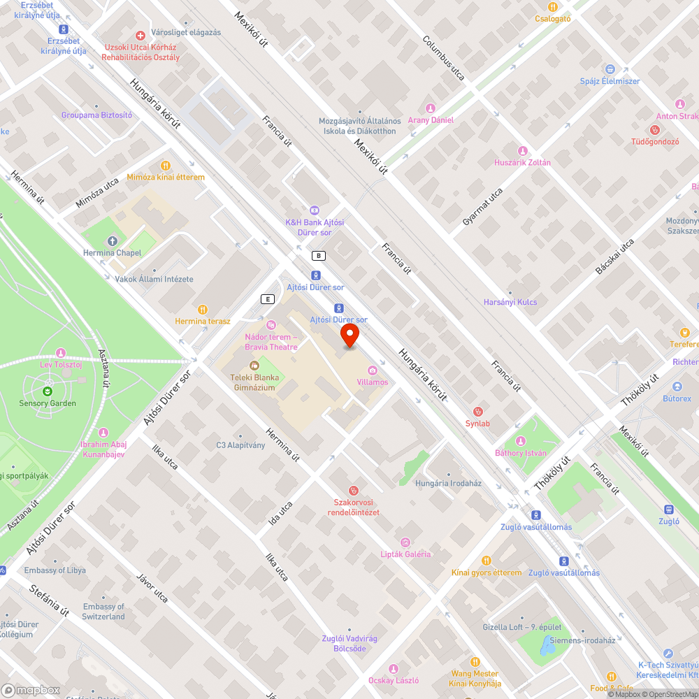 Hiányzó fák - Hungária krt - FŐKERT NONPROFIT ZRT. bejelentés helye