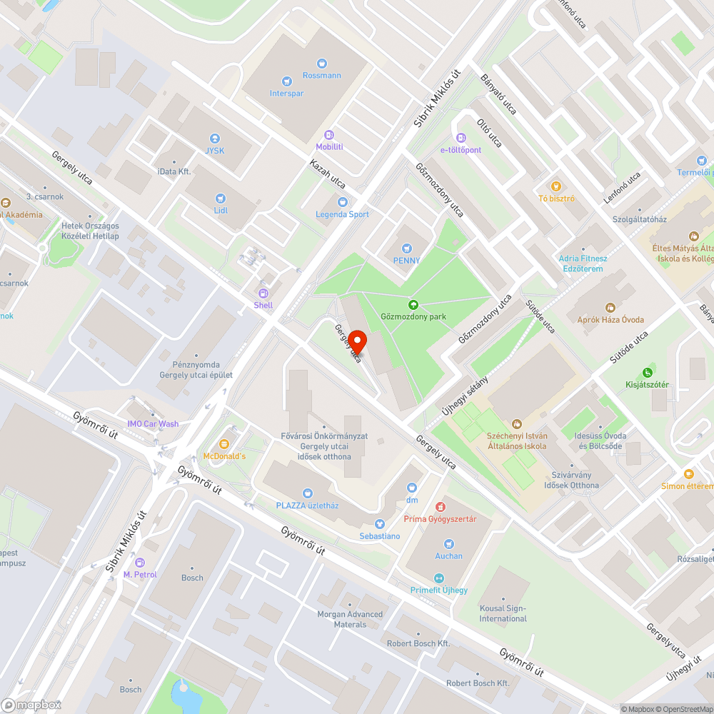 Leszakadt faág bejelentés helye