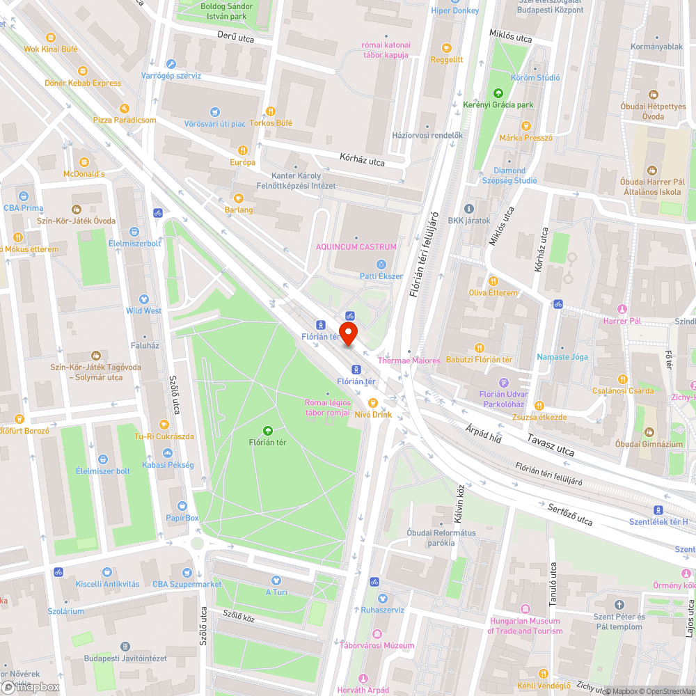 A Flórián tér környékének felújítása bejelentés helye