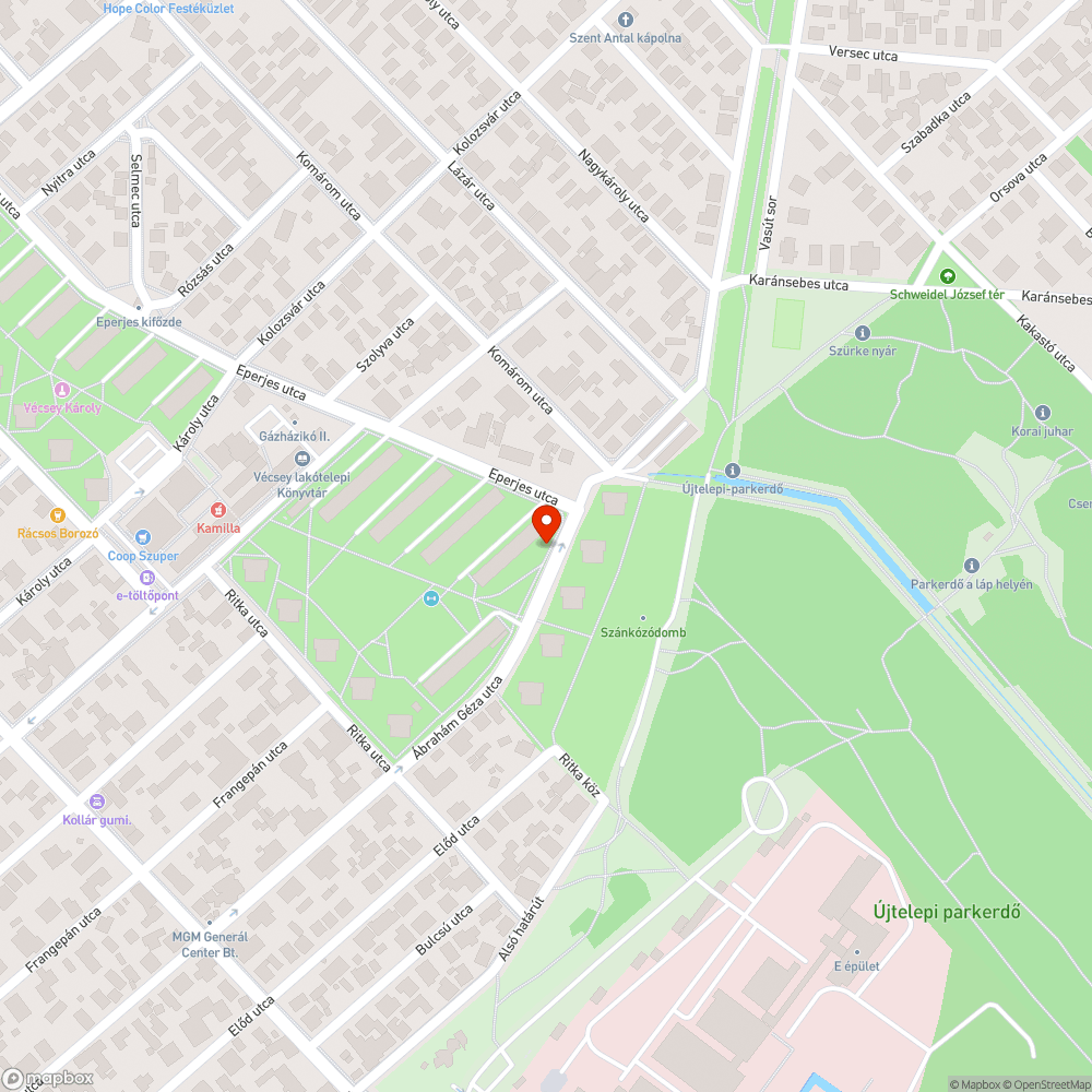 Korrodált lámpaoszlop bejelentés helye