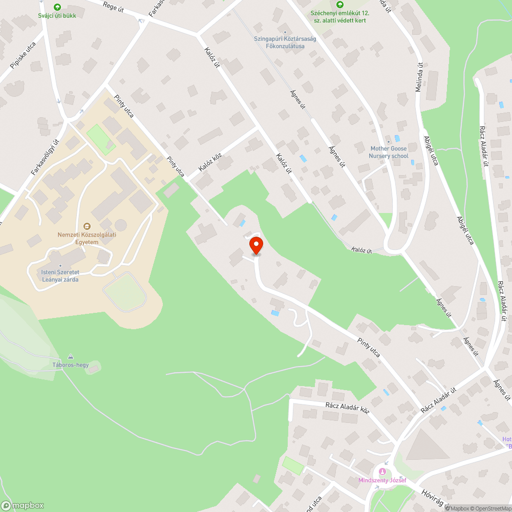 Teljesen kidőlt utcatábla bejelentés helye