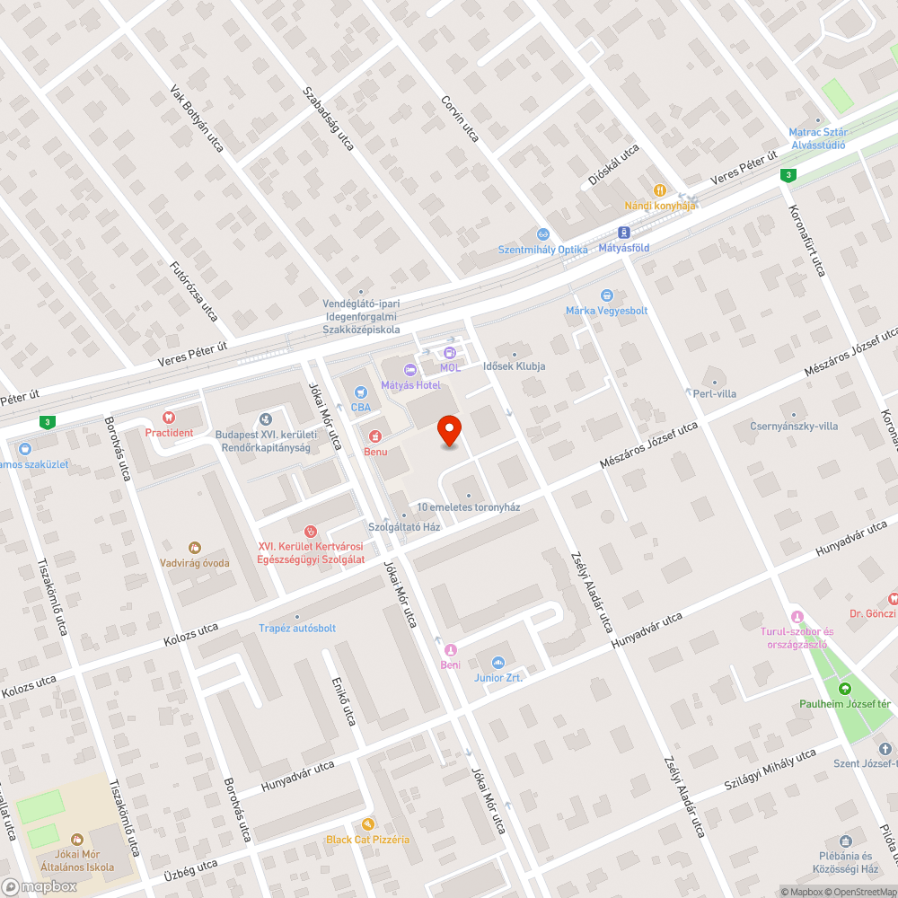 Kátyú bejelentés helye