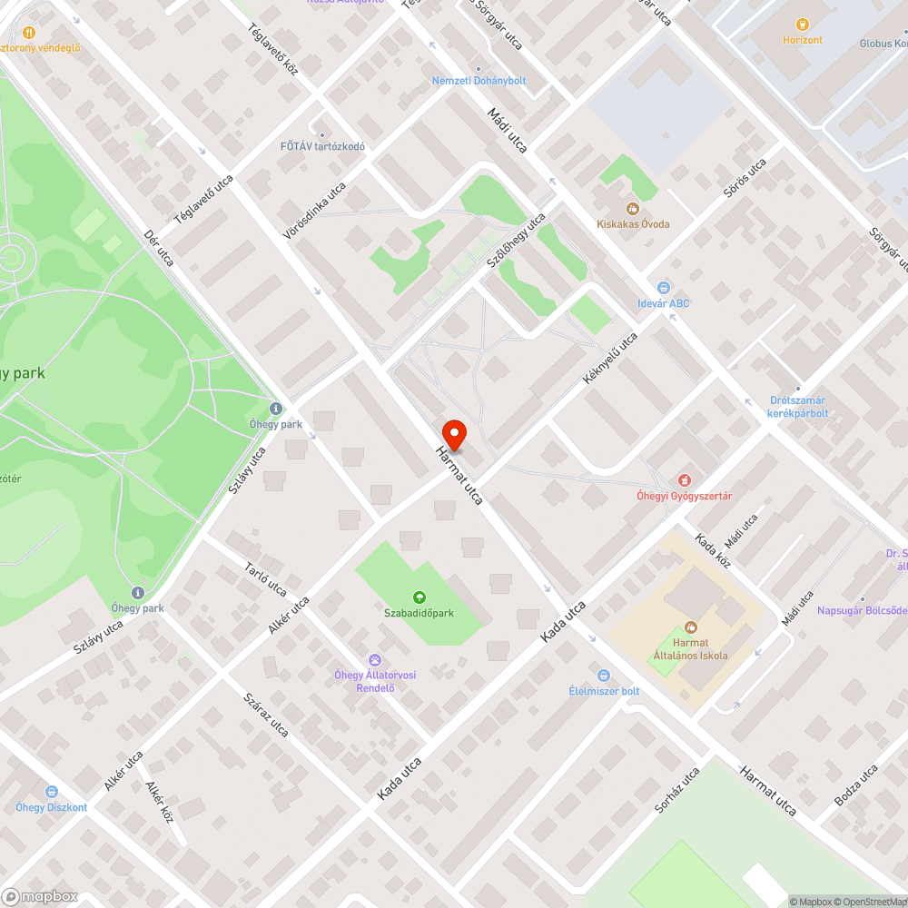 Folyató tűzcsap bejelentés helye