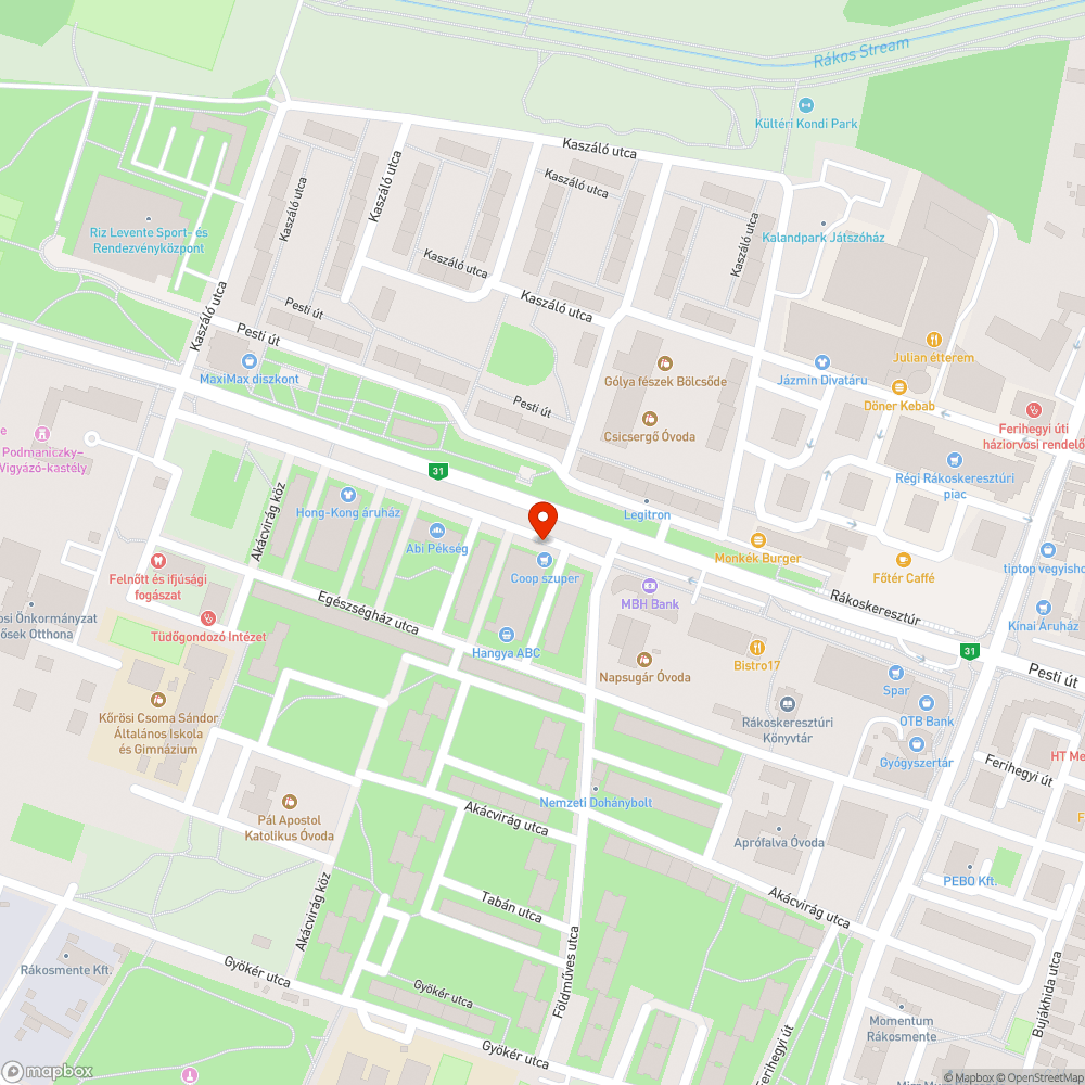 Kátyús út bejelentés helye