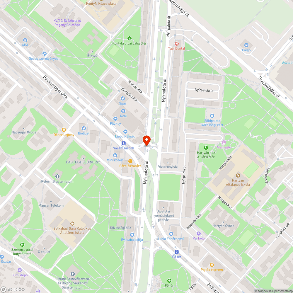 Fényterelő bejelentés helye