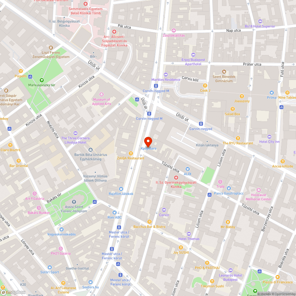 Kátyú a járdán... -Budapest, Ferenc krt. 41, 1094 bejelentés helye