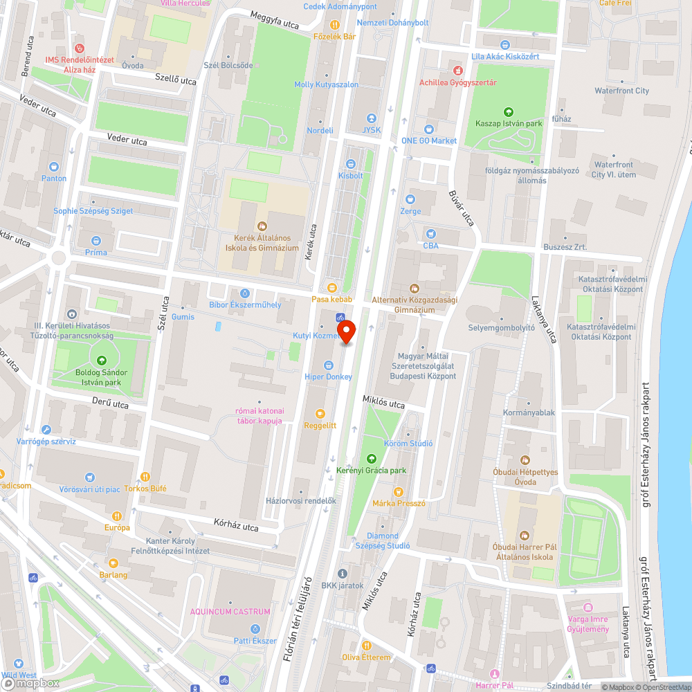 Rögzítetlen kuka bejelentés helye