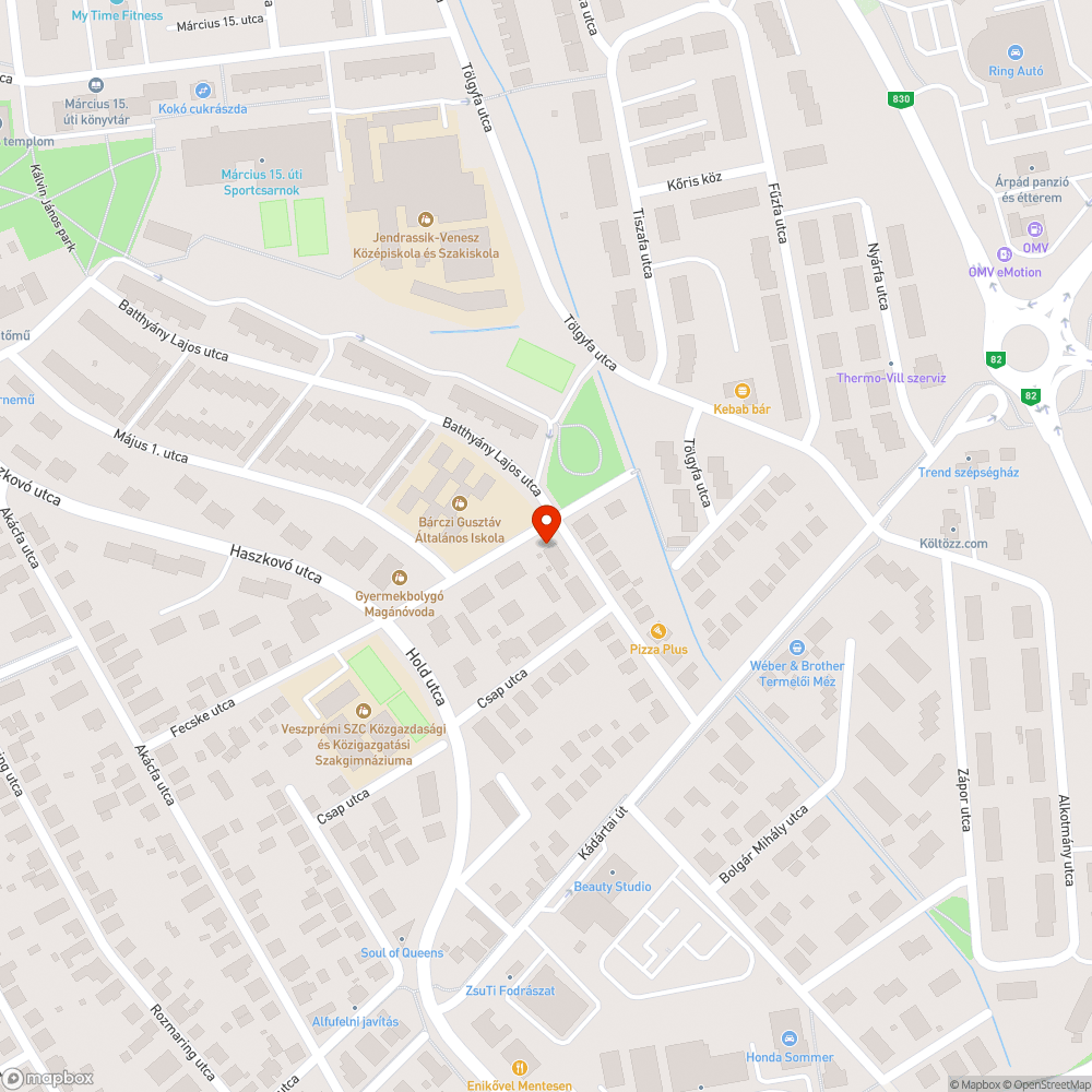 Megsüllyedt járda bejelentés helye