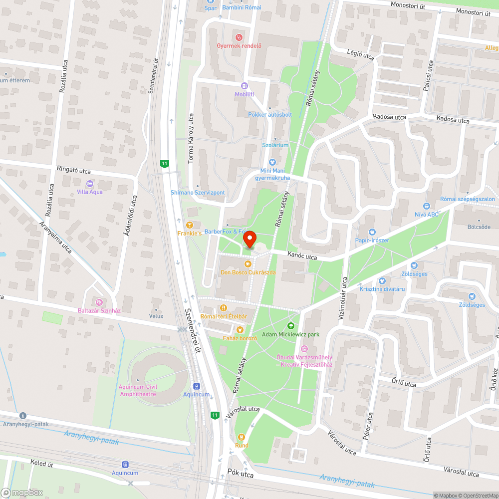 A Római tér és a sétány védelmében bejelentés helye