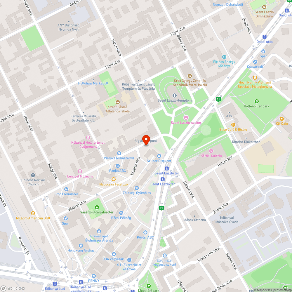 Üres oszlop bejelentés helye