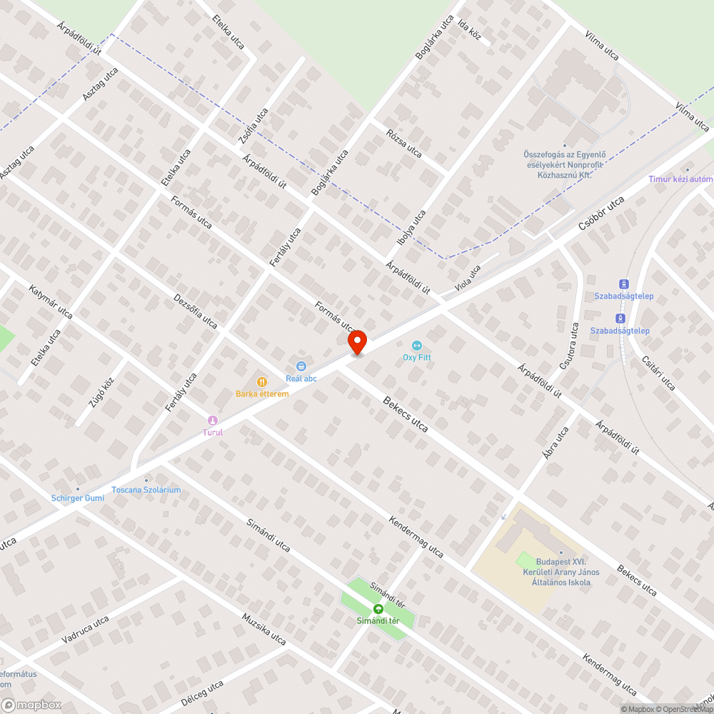 Szemét bejelentés helye