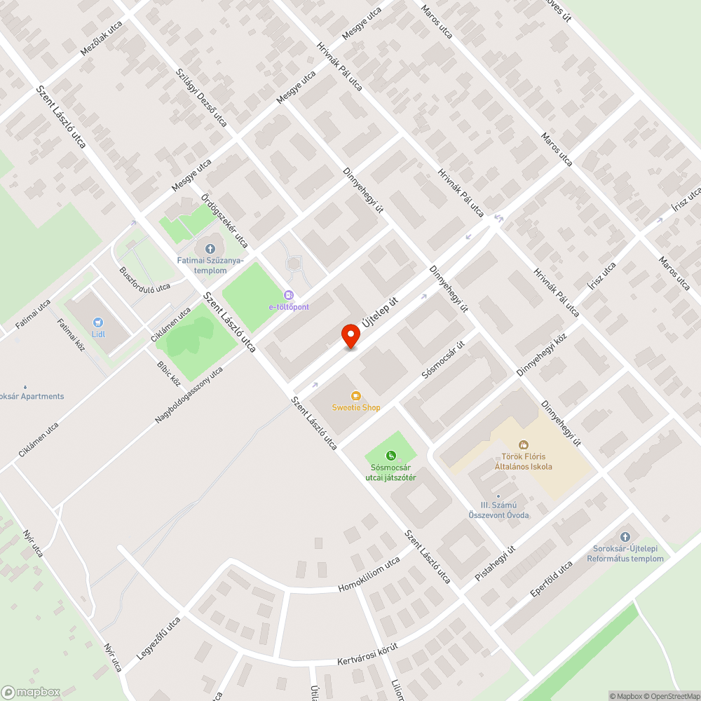 Üres oszlop bejelentés helye