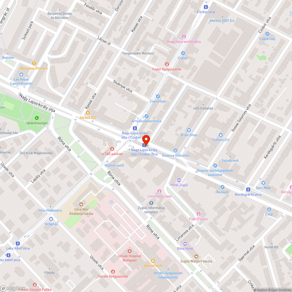 Sérült kuka bejelentés helye