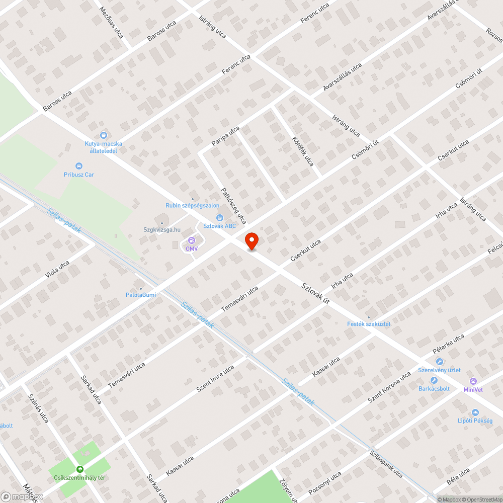 Üres oszlop bejelentés helye