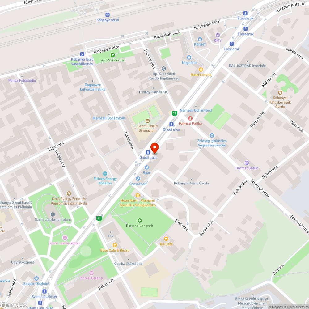 Roncsbicaj bejelentés helye