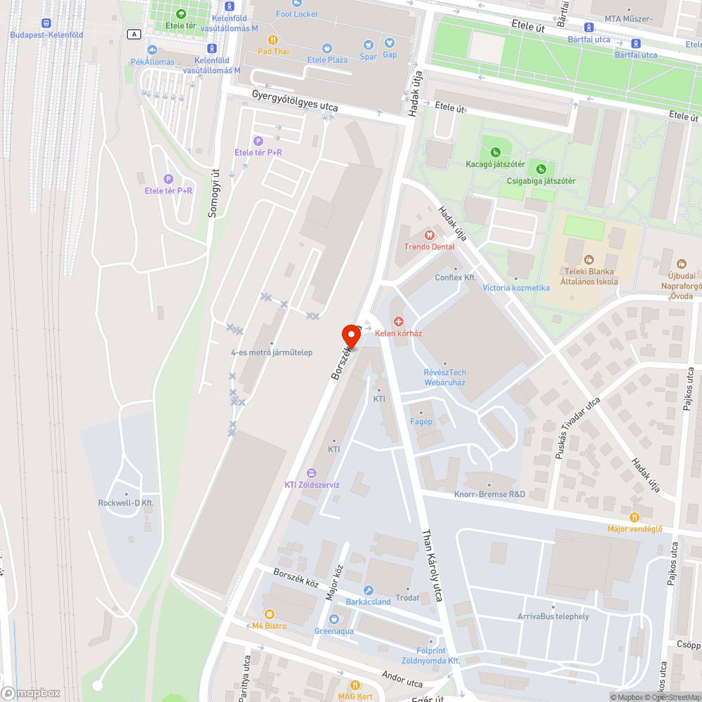 Takarítatlan gyalogos átjáró bejelentés helye