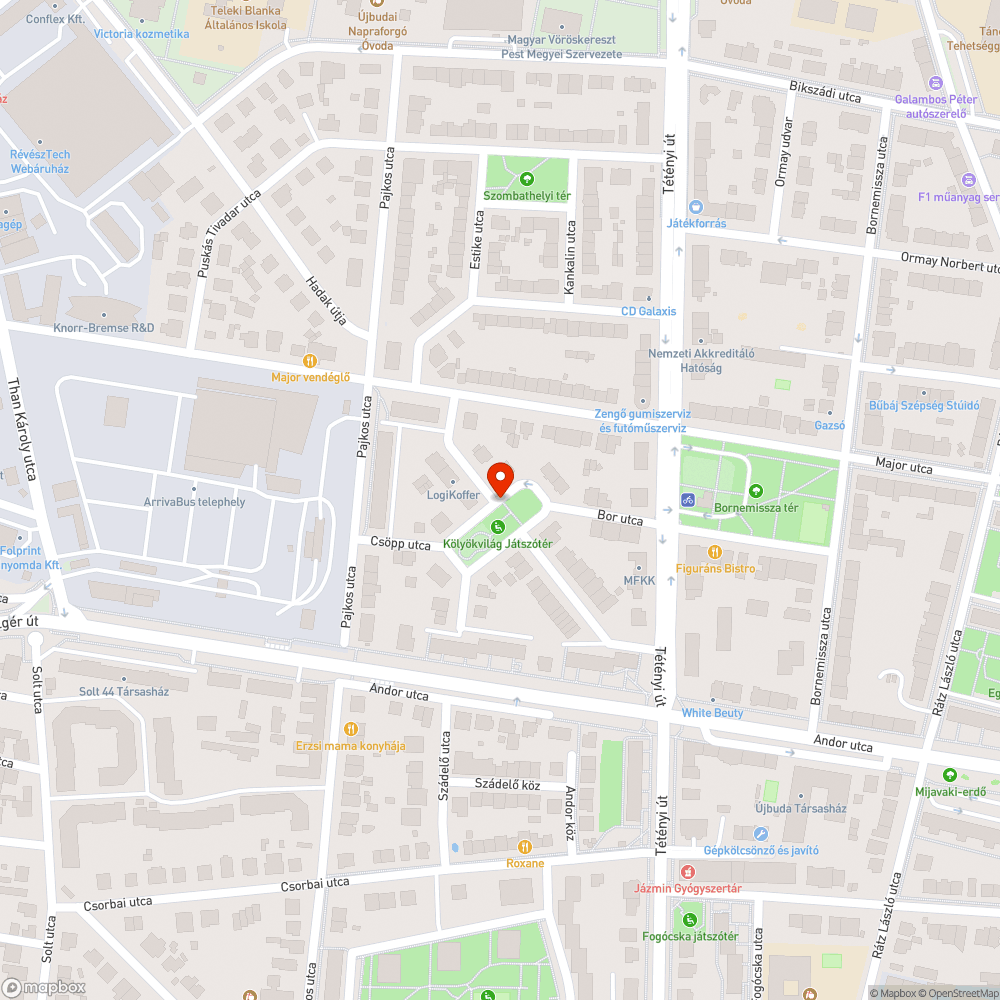 Kopott utcanévtábla bejelentés helye