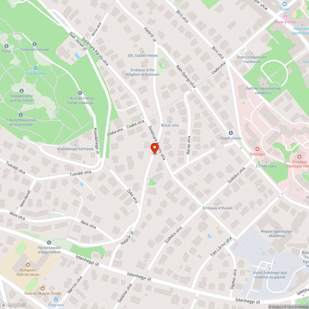 Elhagyott autó bejelentés helye