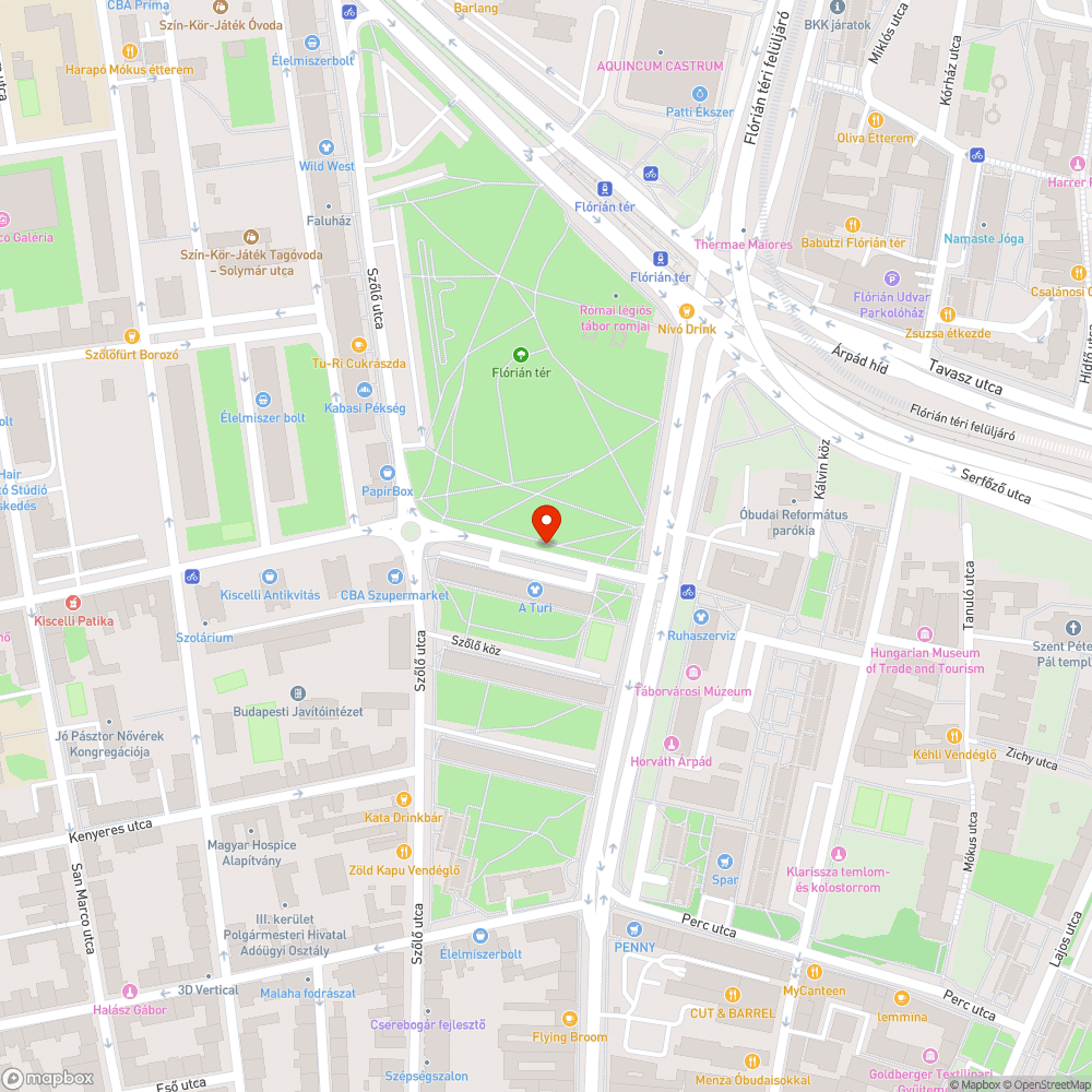 Flórián téri "guillotin" bejelentés helye