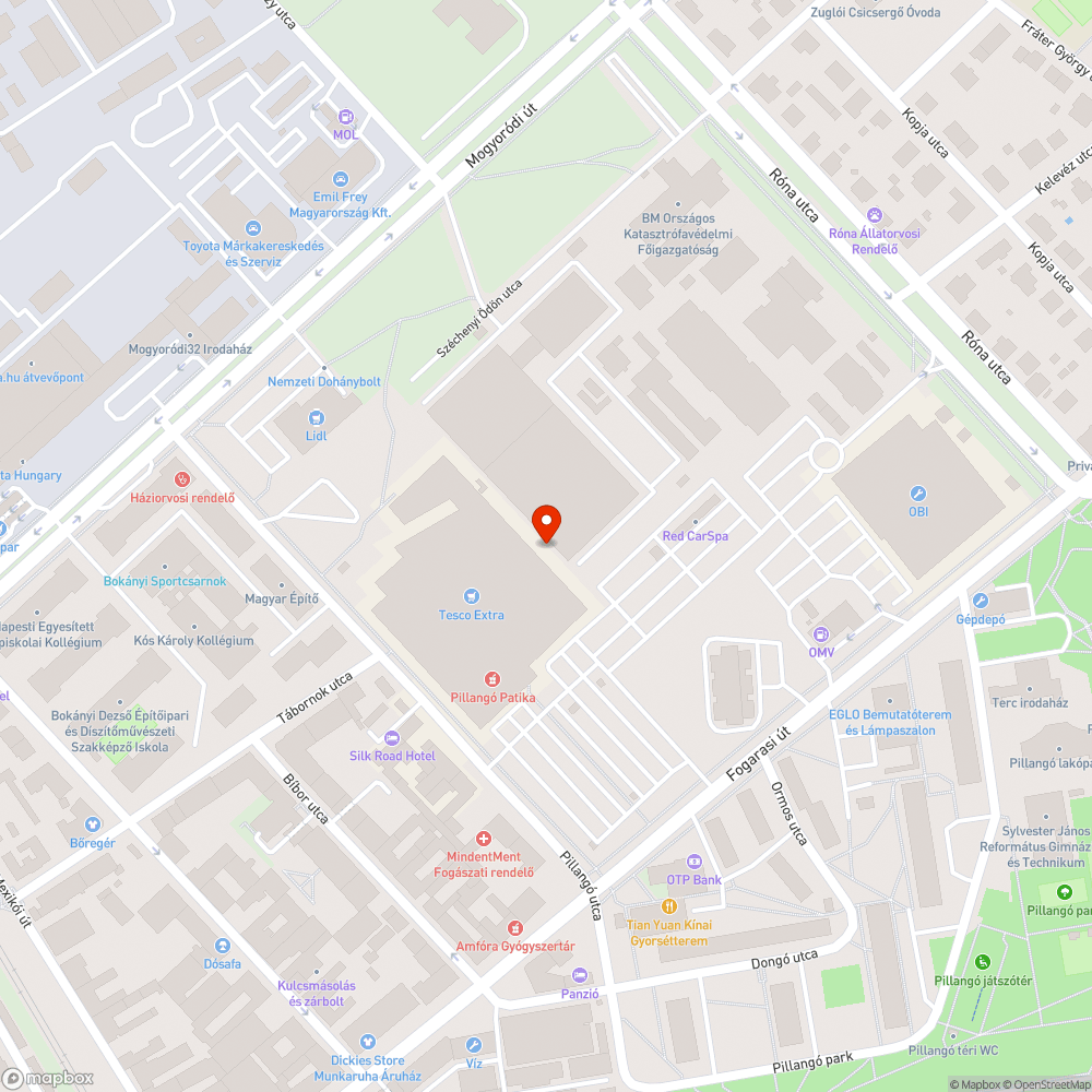 Elhagyott autó bejelentés helye